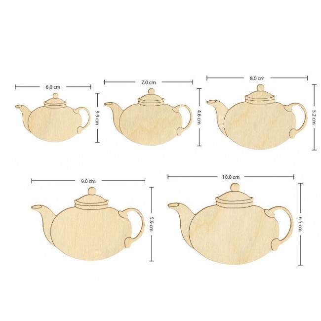 Wooden decorative figure Teapot