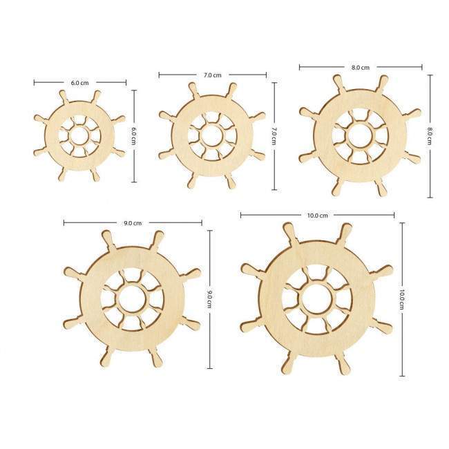 Wooden decorative figure Ship wheel