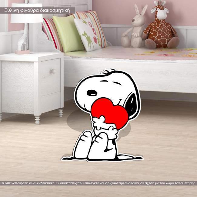 Snoopy ξύλινη φιγούρα διακοσμητική