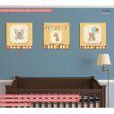 Kids canvas print Giraffe  3 panels