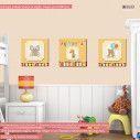 Kids canvas print Giraffe  3 panels
