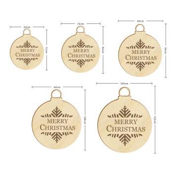 Wooden figure Merry Christmas, engraved 2