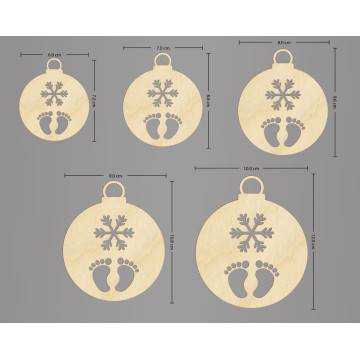 Wooden tag Welcome new baby 2