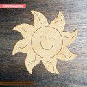 Wooden figure Smiley sun