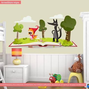 Kids wall stickers Little red riding hood