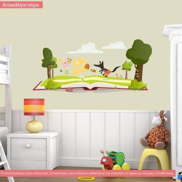 Kids wall stickers Three little pigs