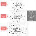 Αυτοκόλλητο τοίχου, DREAM BIG little one με αστέρια 