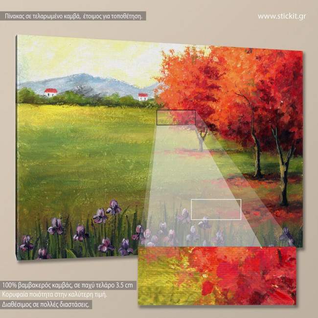 Canvas print  To the village, side