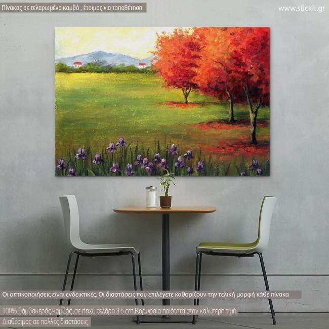Canvas print  To the village