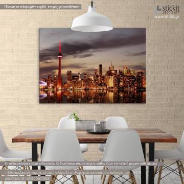Canvas print Toronto skyline at sunset