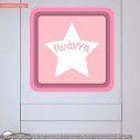 She is a star, αυτοκόλλητη πινακίδα με όνομα και ζωάκια