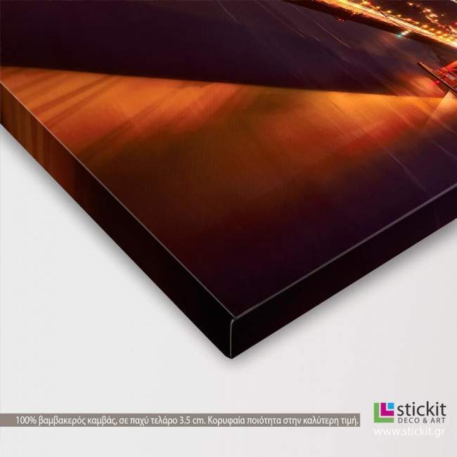 Canvas print Golden Gate bridge, four panels, detail