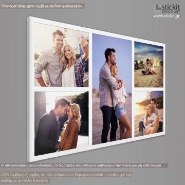 Canvas print Stickers labels Photos collage art I Framed canvas View 1 2