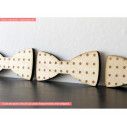 Wooden figure  Bow ties with  dots