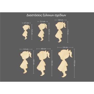 Wooden Cute girl  decorative figure 2