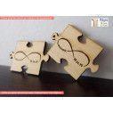 Wooden key ring puzzle infinity