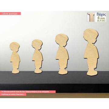 Wooden Cute boy  decorative figure