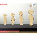 Wooden Cute boy  decorative figure