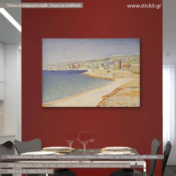 Canvas print The jetty at Cassis, Signac Paul