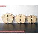 Wooden decorative figure Baby feet
