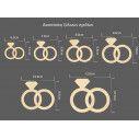 Wooden decorative figure Wedding rings