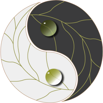 Wall stickers Yin and Yang, gray 2