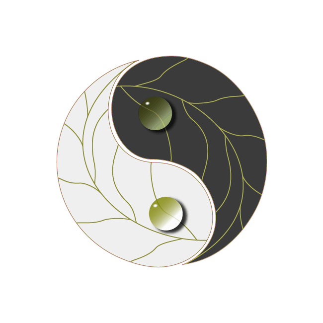 Wall stickers Yin and Yang, gray