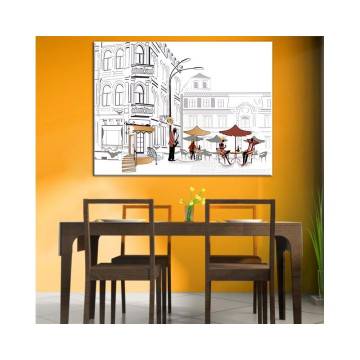 Πίνακας σε καμβά White scene