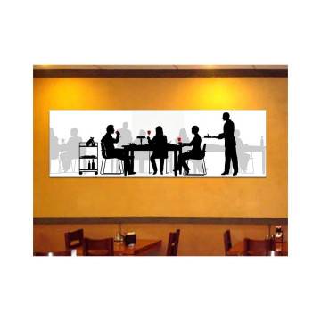 Πίνακας σε καμβά Restaurant, πανοραμικός