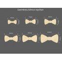 Wooden Bow tie decorative figure