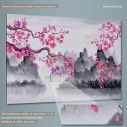 Canvas print Spring Japanese scenery, side