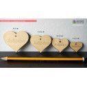 Wooden Heart  engraved name or text,  large size