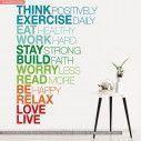 Wall stickers phrases. Think positively