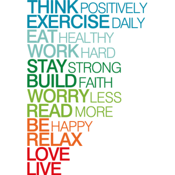 Wall stickers phrases. Think positively 2