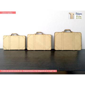 Wooden decorative figure Suitcase