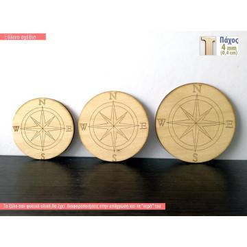Wooden Compass  decorative figure