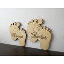 Wooden engraved name  decorative figure