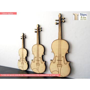 Wooden decorative figure Violin 2