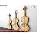Wooden decorative figure Violin