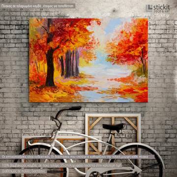 Πίνακας σε καμβά Colorful autumn forest
