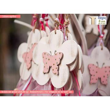 Wooden figure Flower and butterfly 2