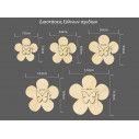 Wooden figure Flower and butterfly