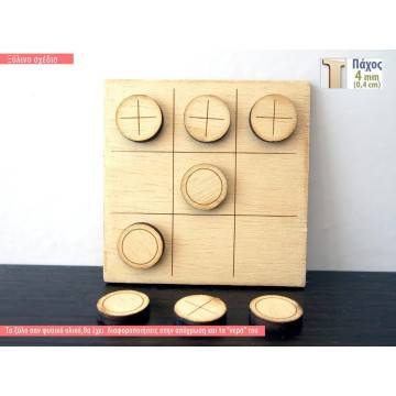 Wooden tic tac toe decorative