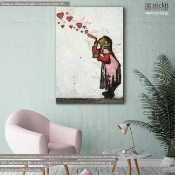 Canvas print Love, street art