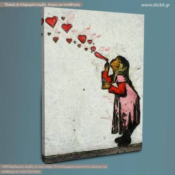 Πίνακας σε καμβά Love street art Όψη 1 2