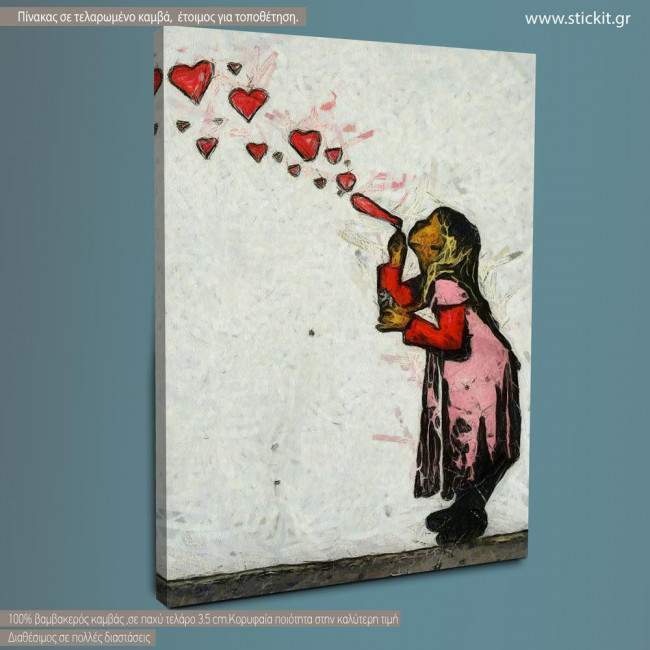 Canvas print Love, street art, side