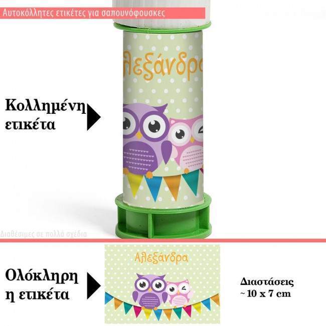 Sticker label Owls couple