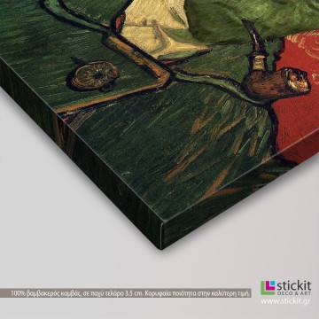 Canvas print Self-portrait with bandaged ear (based on Self-portrait 1889 by Vincent Van Gogh) View 1 2