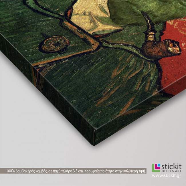 Canvas print Self-portrait with bandaged ear (based on Self-portrait, 1889 by Vincent Van Gogh), detail