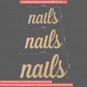 Wood freestanding word Nails